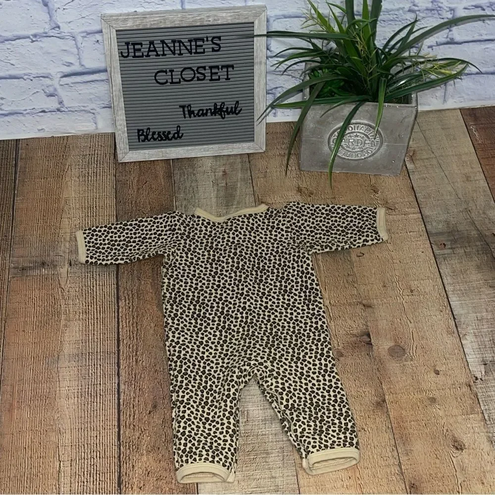 💜 Hudson baby premium quilted coveralls leopard print